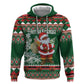 Personalized Afro Kenya Christmas Zip Hoodie African Santa -  Folk Pattern