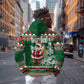 Personalized Afro Kenya Christmas Zip Hoodie African Santa -  Folk Pattern