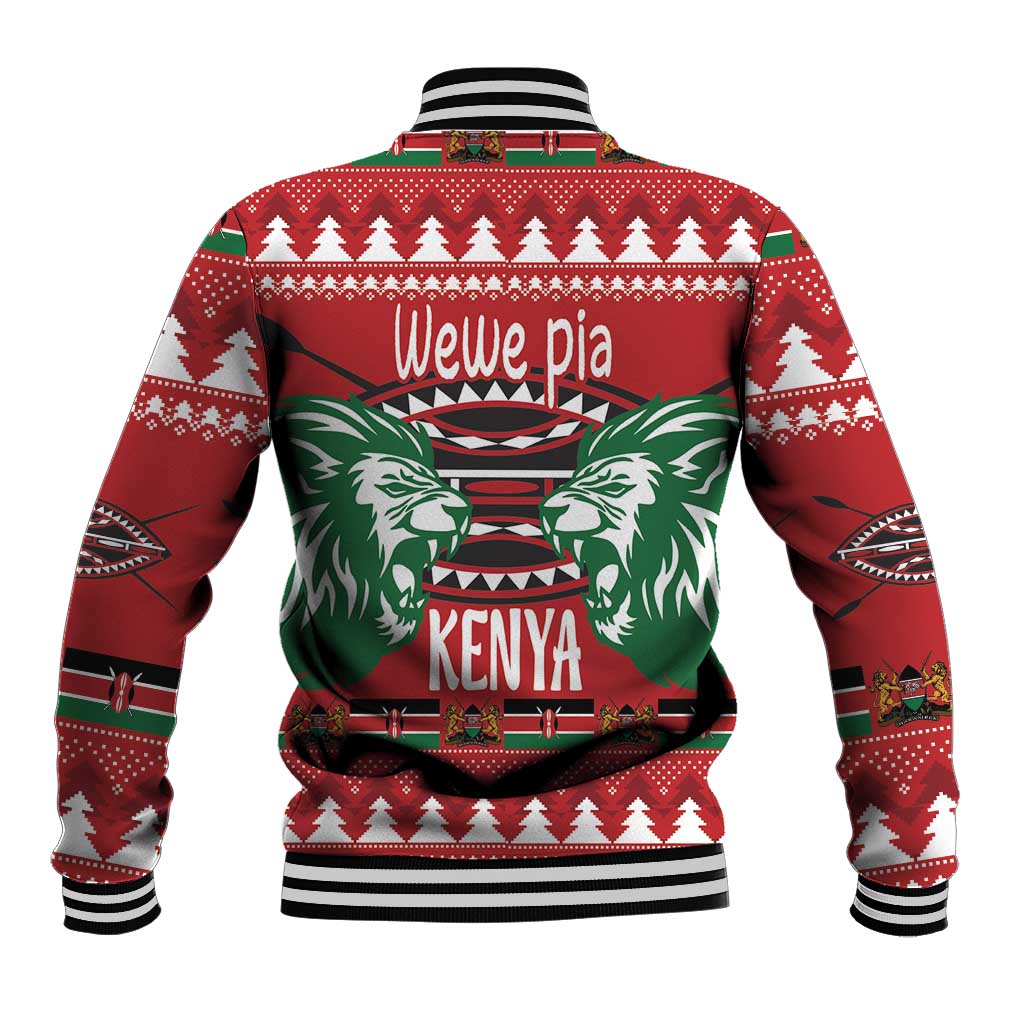 Afro Kenya Christmas Baseball Jacket Head Lion - Heri ya Krismasi