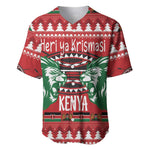 Afro Kenya Christmas Baseball Jersey Head Lion - Heri ya Krismasi