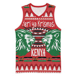 Afro Kenya Christmas Basketball Jersey Head Lion - Heri ya Krismasi - African Pride