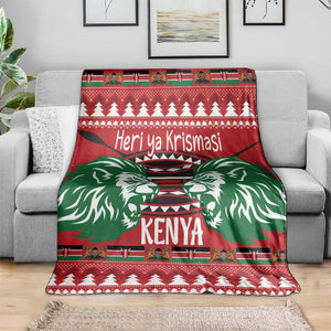 Afro Kenya Christmas Blanket Head Lion - Heri ya Krismasi