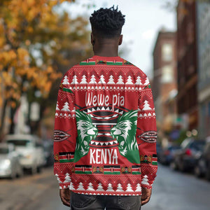 Afro Kenya Christmas Long Sleeve Shirt Head Lion - Heri ya Krismasi