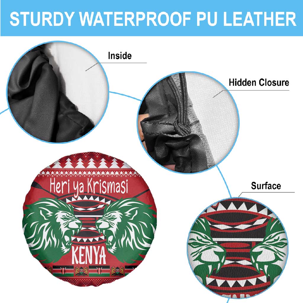Afro Kenya Christmas Spare Tire Cover Head Lion - Heri ya Krismasi