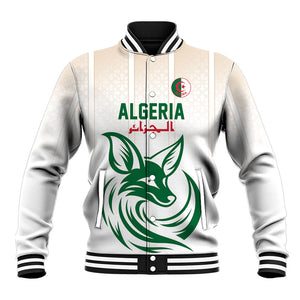 Custom World Football 2026 Algeria Baseball Jacket Les Fennecs Desert Fox Pride