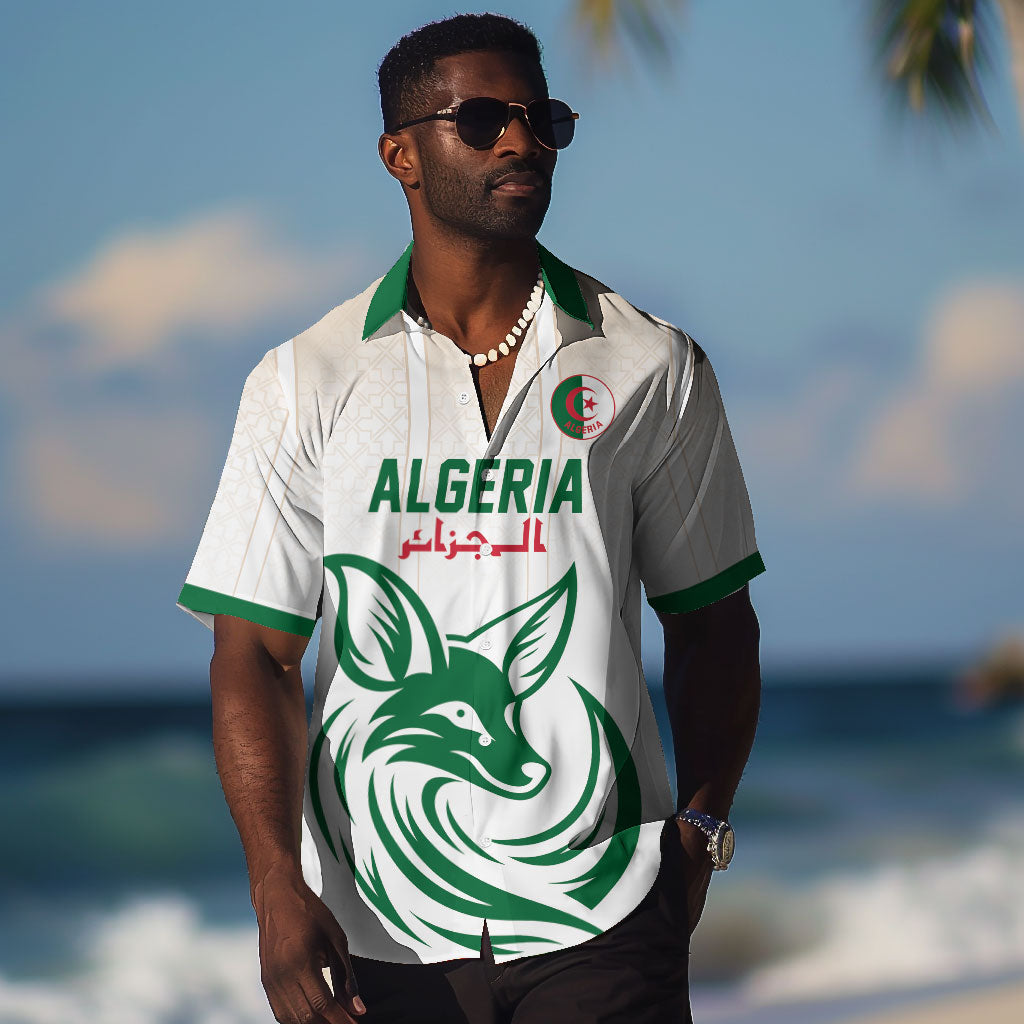 Custom World Football 2026 Algeria Hawaiian Shirt Les Fennecs Desert Fox Pride