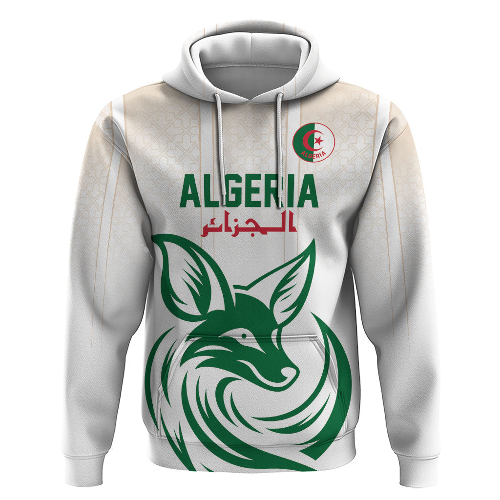 Custom World Football 2026 Algeria Hoodie Les Fennecs Desert Fox Pride