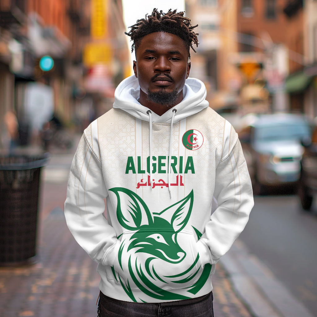 Custom World Football 2026 Algeria Hoodie Les Fennecs Desert Fox Pride
