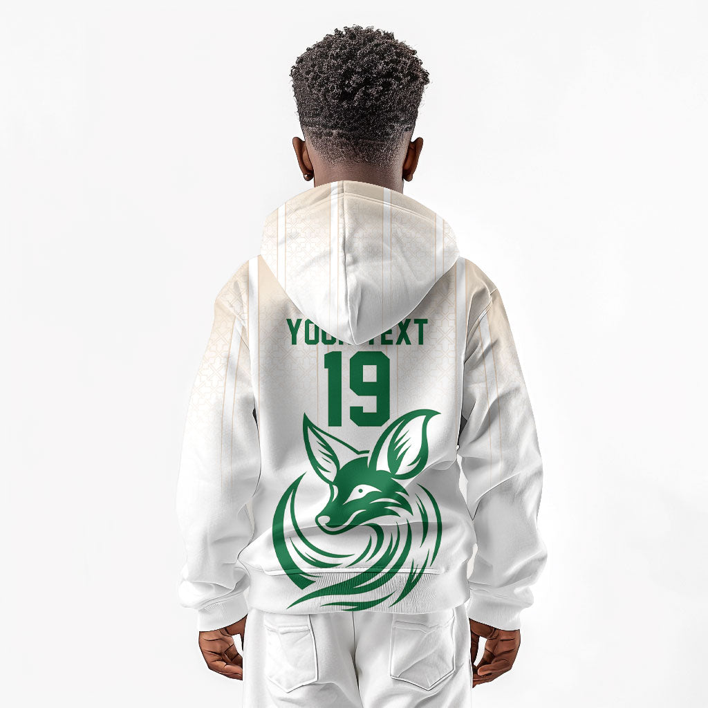 Custom World Football 2026 Algeria Kid Hoodie Les Fennecs Desert Fox Pride