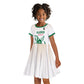 Custom World Football 2026 Algeria Kid Short Sleeve Dress Les Fennecs Desert Fox Pride