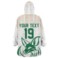 Custom World Football 2026 Algeria Kid Wearable Blanket Hoodie Les Fennecs Desert Fox Pride