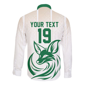 Custom World Football 2026 Algeria Long Sleeve Button Shirt Les Fennecs Desert Fox Pride