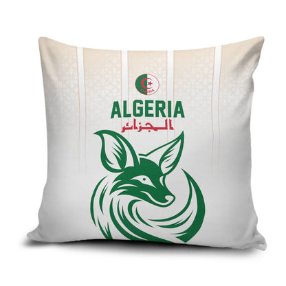 World Football 2026 Algeria Pillow Cover Les Fennecs Desert Fox Pride
