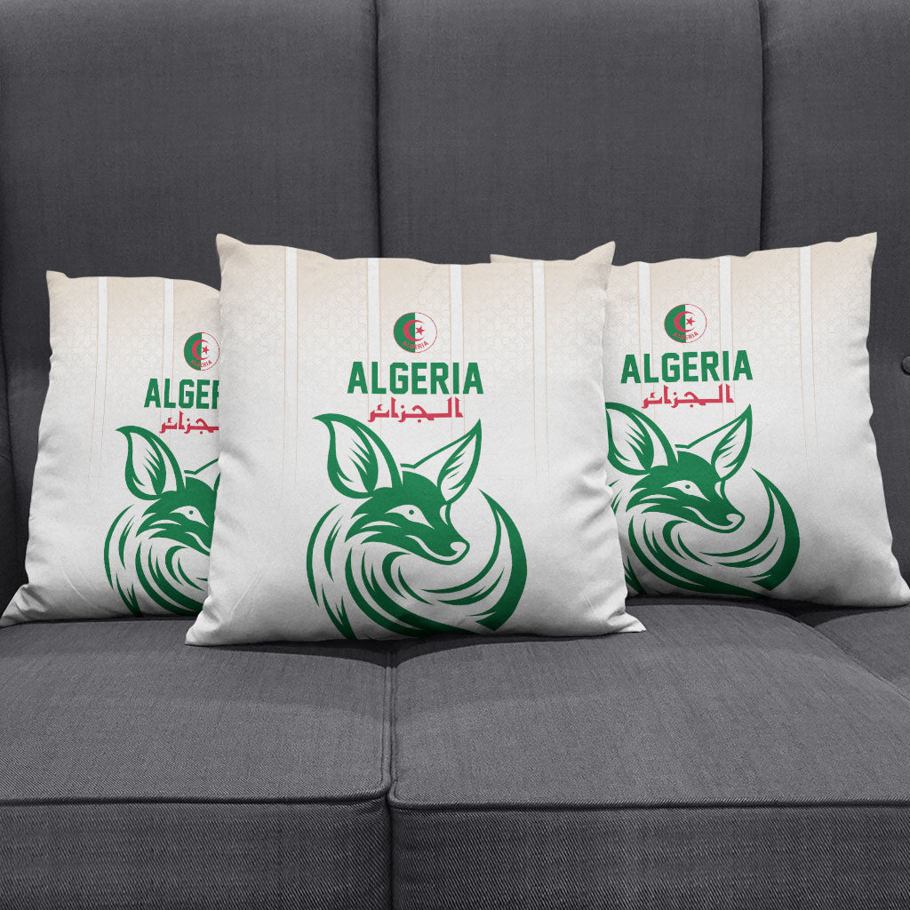 World Football 2026 Algeria Pillow Cover Les Fennecs Desert Fox Pride