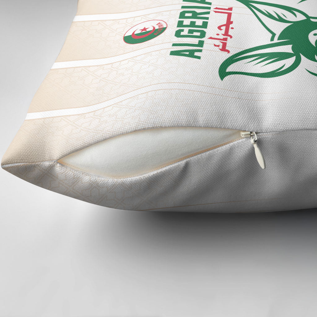 World Football 2026 Algeria Pillow Cover Les Fennecs Desert Fox Pride