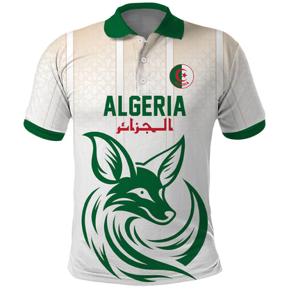 Custom World Football 2026 Algeria Polo Shirt Les Fennecs Desert Fox Pride