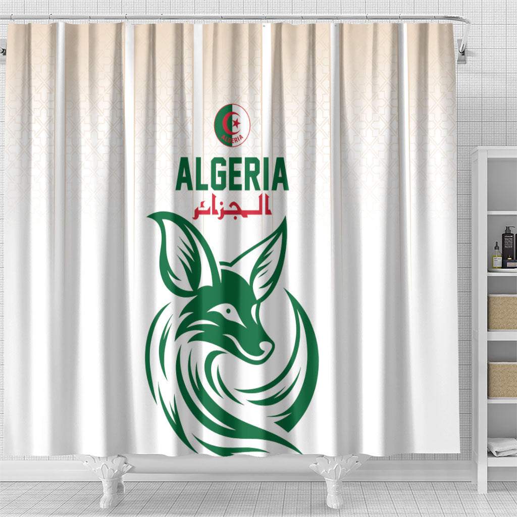 World Football 2026 Algeria Shower Curtain Les Fennecs Desert Fox Pride