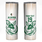 Custom World Football 2026 Algeria Skinny Tumbler Les Fennecs Desert Fox Pride