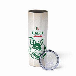 Custom World Football 2026 Algeria Skinny Tumbler Les Fennecs Desert Fox Pride