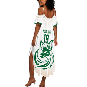 Custom World Football 2026 Algeria Summer Maxi Dress Les Fennecs Desert Fox Pride