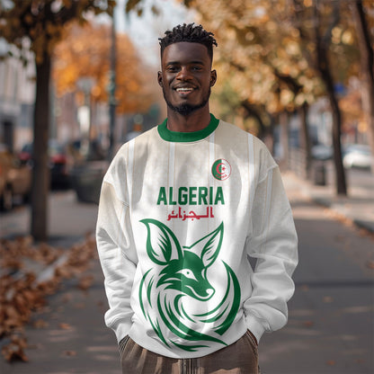 Custom World Football 2026 Algeria Sweatshirt Les Fennecs Desert Fox Pride