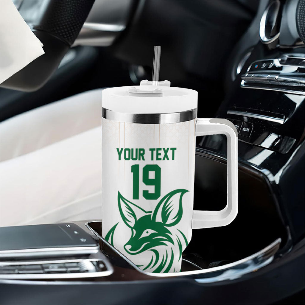 Custom World Football 2026 Algeria Tumbler With Handle Les Fennecs Desert Fox Pride