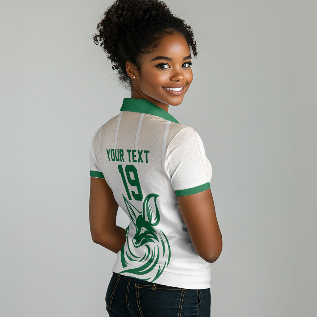 Custom World Football 2026 Algeria Women Polo Shirt Les Fennecs Desert Fox Pride
