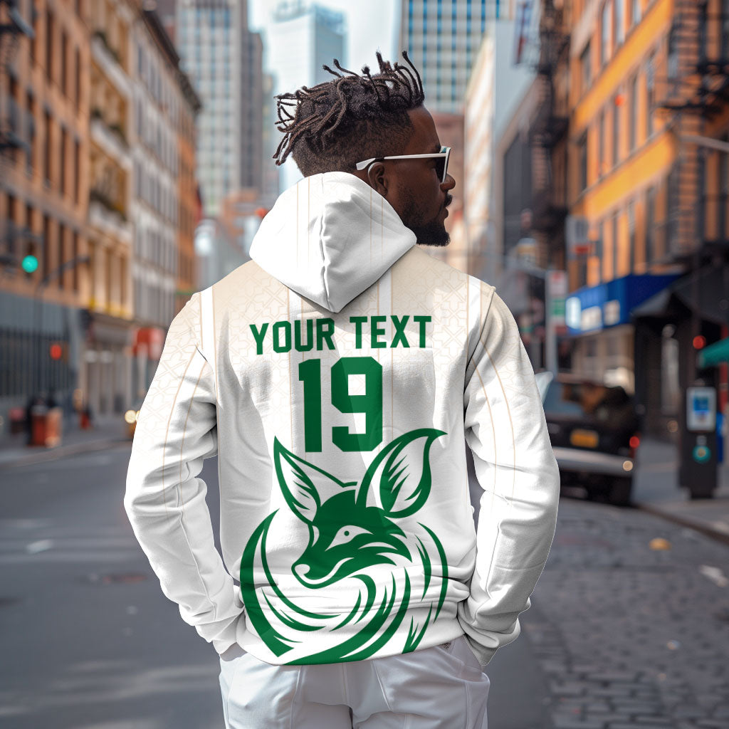 Custom World Football 2026 Algeria Zip Hoodie Les Fennecs Desert Fox Pride