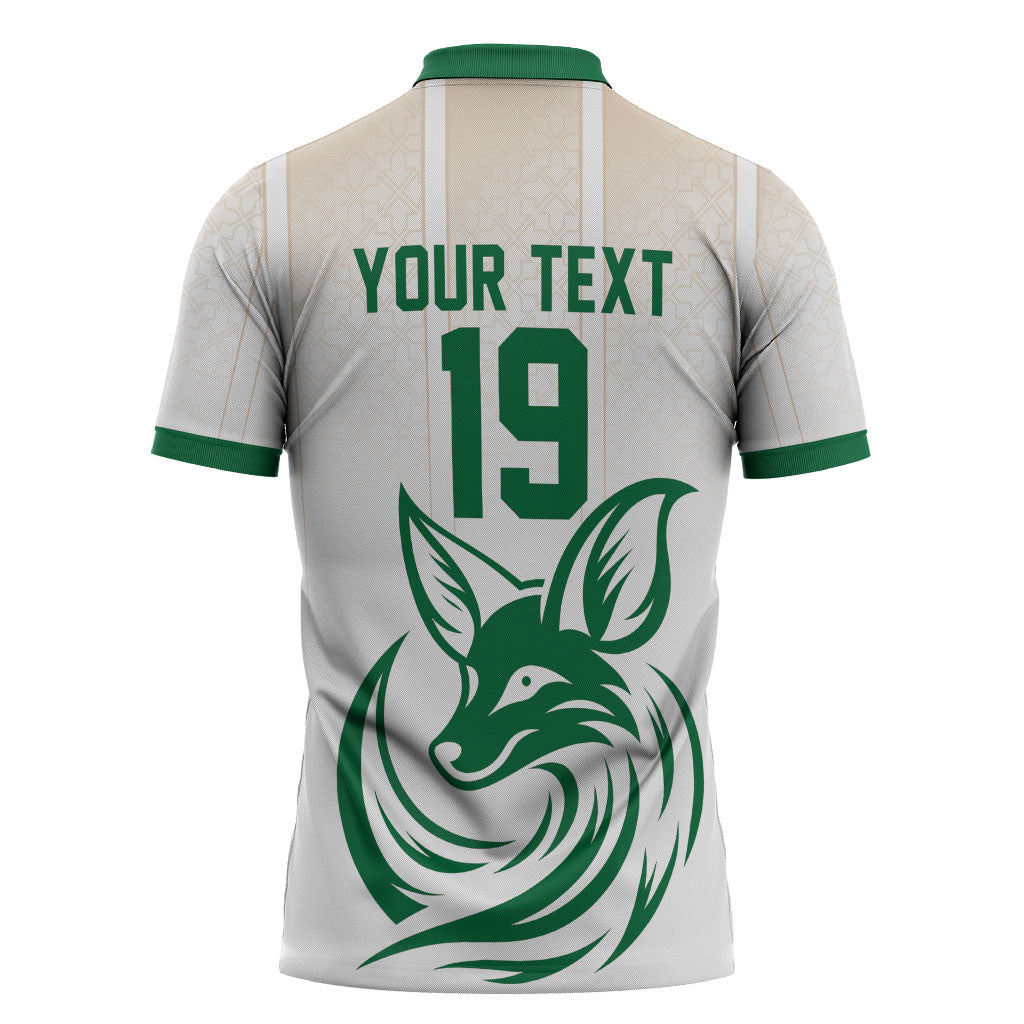 Custom World Football 2026 Algeria Zipper Polo Shirt Les Fennecs Desert Fox Pride