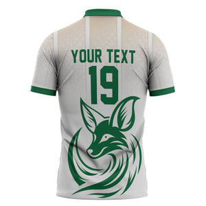 Custom World Football 2026 Algeria Zipper Polo Shirt Les Fennecs Desert Fox Pride