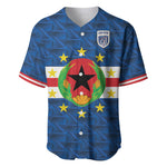 Cabo Verde Tubaroes Azuis Historic Debut 2026 Baseball Jersey Cape Verde Past and Present Flag Motif