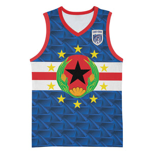 Cabo Verde Tubaroes Azuis Historic Debut 2026 Basketball Jersey Cape Verde Past and Present Flag Motif