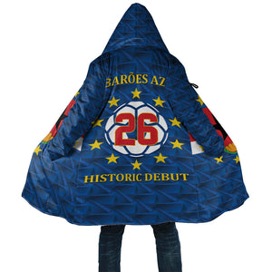 Cabo Verde Tubaroes Azuis Historic Debut 2026 Cloak Cape Verde Past and Present Flag Motif