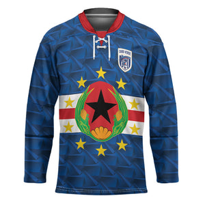 Cabo Verde Tubaroes Azuis Historic Debut 2026 Hockey Jersey Cape Verde Past and Present Flag Motif