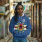 Cabo Verde Tubaroes Azuis Historic Debut 2026 Hoodie Cape Verde Past and Present Flag Motif