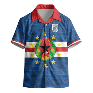 Cabo Verde Tubaroes Azuis Historic Debut 2026 Kid Hawaiian Shirt Cape Verde Past and Present Flag Motif