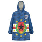 Cabo Verde Tubaroes Azuis Historic Debut 2026 Kid Wearable Blanket Hoodie Cape Verde Past and Present Flag Motif