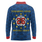 Cabo Verde Tubaroes Azuis Historic Debut 2026 Long Sleeve Polo Shirt Cape Verde Past and Present Flag Motif