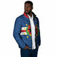 Cabo Verde Tubaroes Azuis Historic Debut 2026 Padded Jacket Cape Verde Past and Present Flag Motif