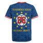Cabo Verde Tubaroes Azuis Historic Debut 2026 Rugby Jersey Cape Verde Past and Present Flag Motif
