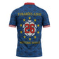 Cabo Verde Tubaroes Azuis Historic Debut 2026 Zipper Polo Shirt Cape Verde Past and Present Flag Motif