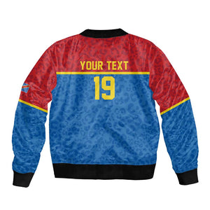 Custom World Football 2026 DR Congo Bomber Jacket Roar of Les Leopards