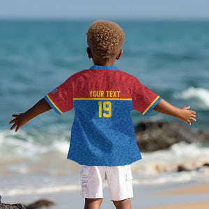 Custom World Football 2026 DR Congo Kid Hawaiian Shirt Roar of Les Leopards