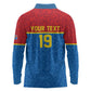Custom World Football 2026 DR Congo Long Sleeve Polo Shirt Roar of Les Leopards