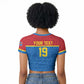 Custom World Football 2026 DR Congo Raglan Cropped T shirt Roar of Les Leopards