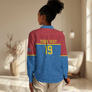 Custom World Football 2026 DR Congo Women Casual Shirt Roar of Les Leopards