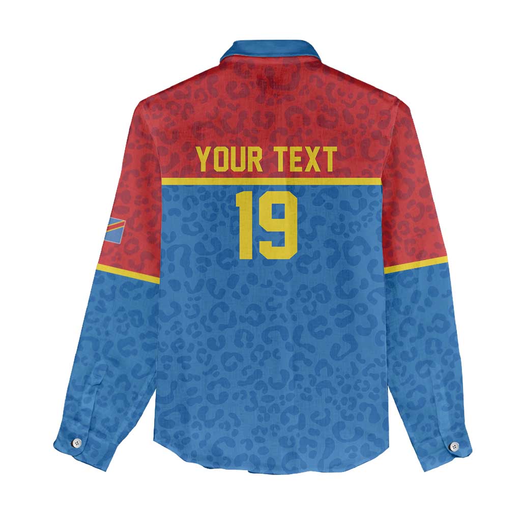 Custom World Football 2026 DR Congo Women Casual Shirt Roar of Les Leopards