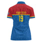 Custom World Football 2026 DR Congo Women Polo Shirt Roar of Les Leopards