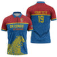 Custom World Football 2026 DR Congo Zipper Polo Shirt Roar of Les Leopards