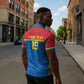 Custom World Football 2026 DR Congo Zipper Polo Shirt Roar of Les Leopards